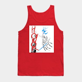 Magical Samurai Blue Tank Top